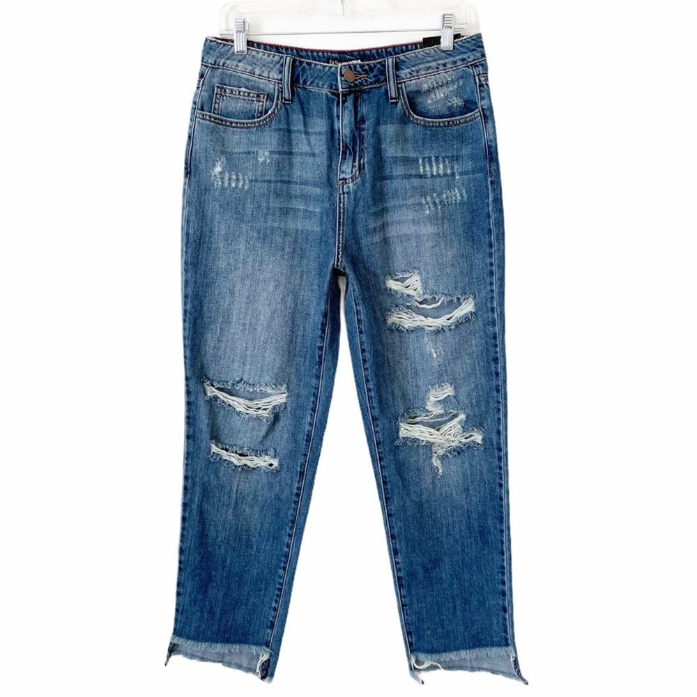 Fashion Nova Ripped Girlfriend Jeans Size 9